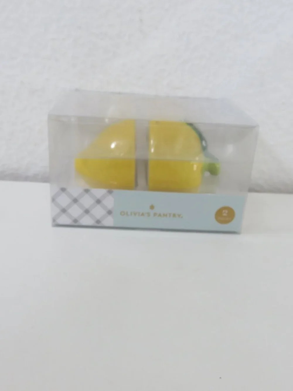 (#140) Lemon Ceramic Salt And Pepper Shakers Yellow Fruit Kitchen Decor